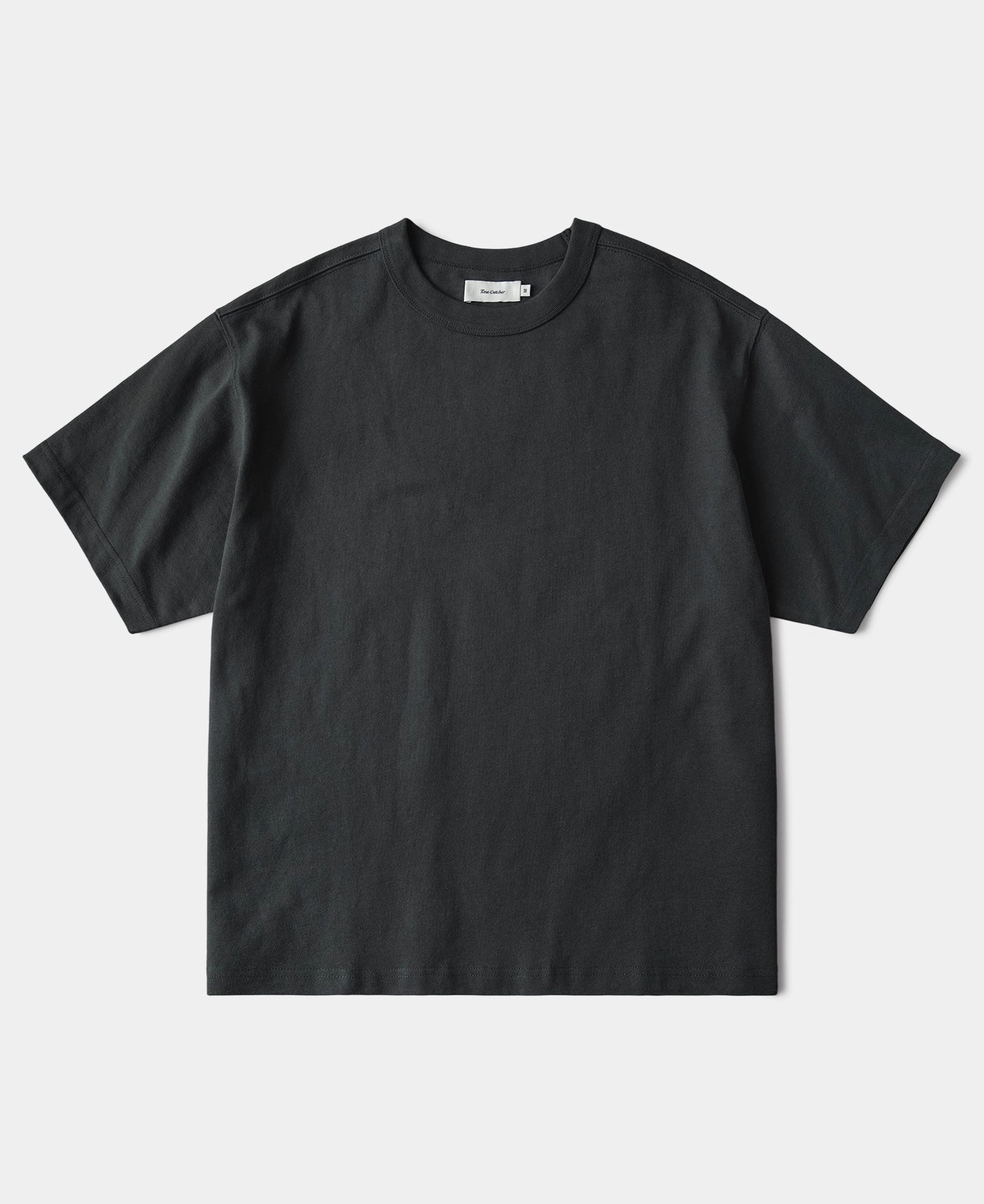 No Slip Shoulder Design 1900s Heavyweight Cotton Jersey Boxy T-Shirt -  Vintage Black