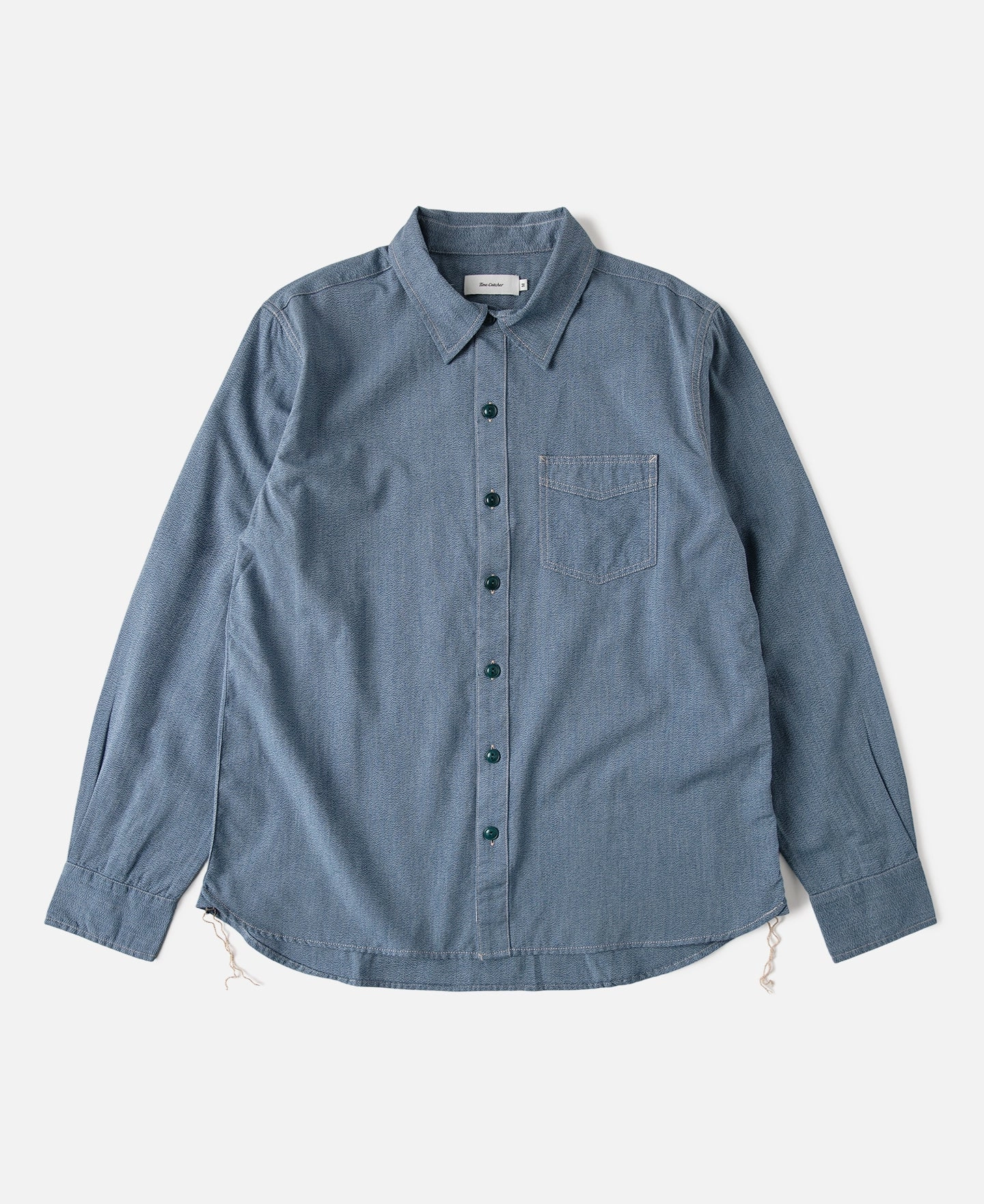 1930s Jasp?? Workshirt - Grayish Blue Streamlined Design Bold colors