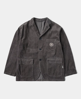 1960s Corduroy Pocket Sport Coat - Gray Flexible Daily Fit Crisp Look