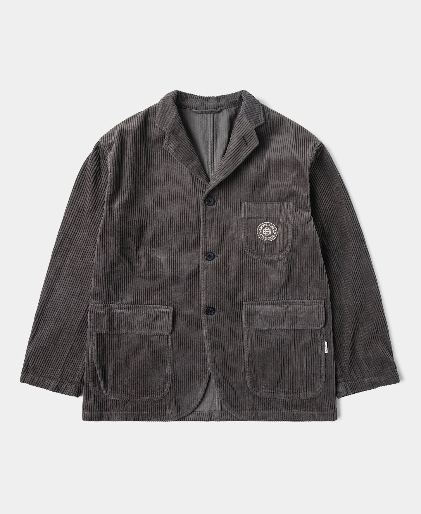 1960s Corduroy Pocket Sport Coat - Gray Airflow Ventilation System