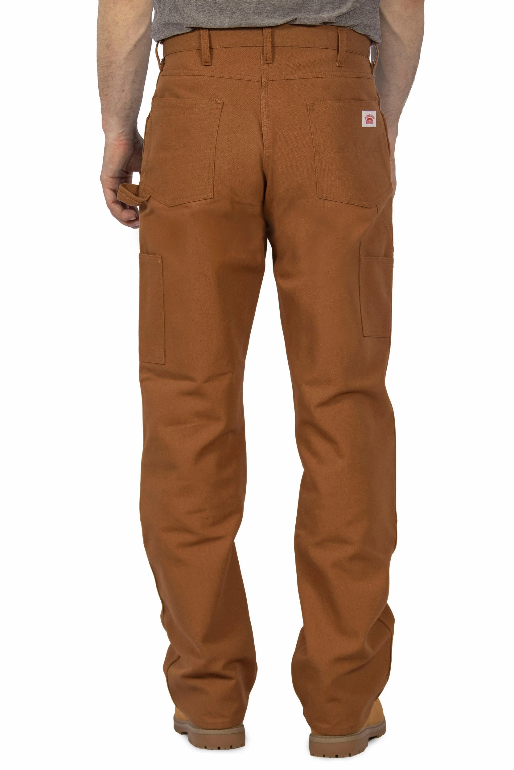 #2202 Brown Duck Double-Front Carpenter Dungarees - MADE IN USA Shopping Day High Quality Weekend Style Neutral Loose