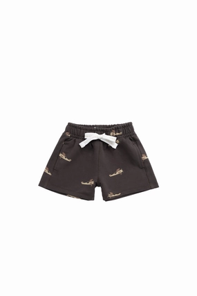 Mood Match Organic Cotton Jalen Short - Pilot Planes Bistre