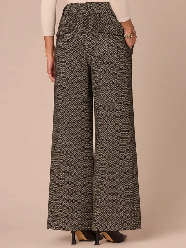 Flexible Fabric Adjustable Fit Democracy "Ab"leisure Print Wide Leg Pants