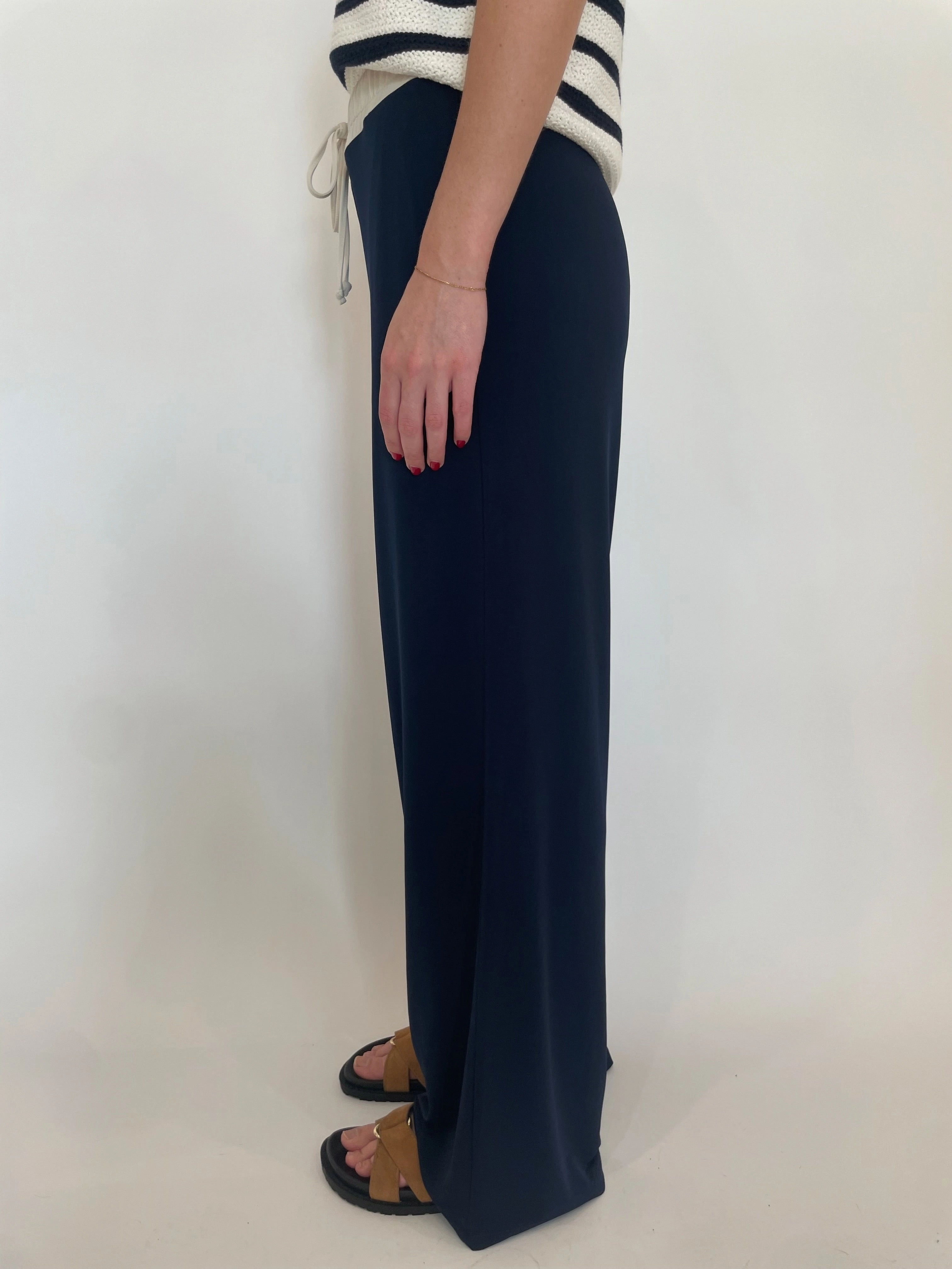 Relaxed Comfort Look Mulan Trouser Pants - Dark Blue