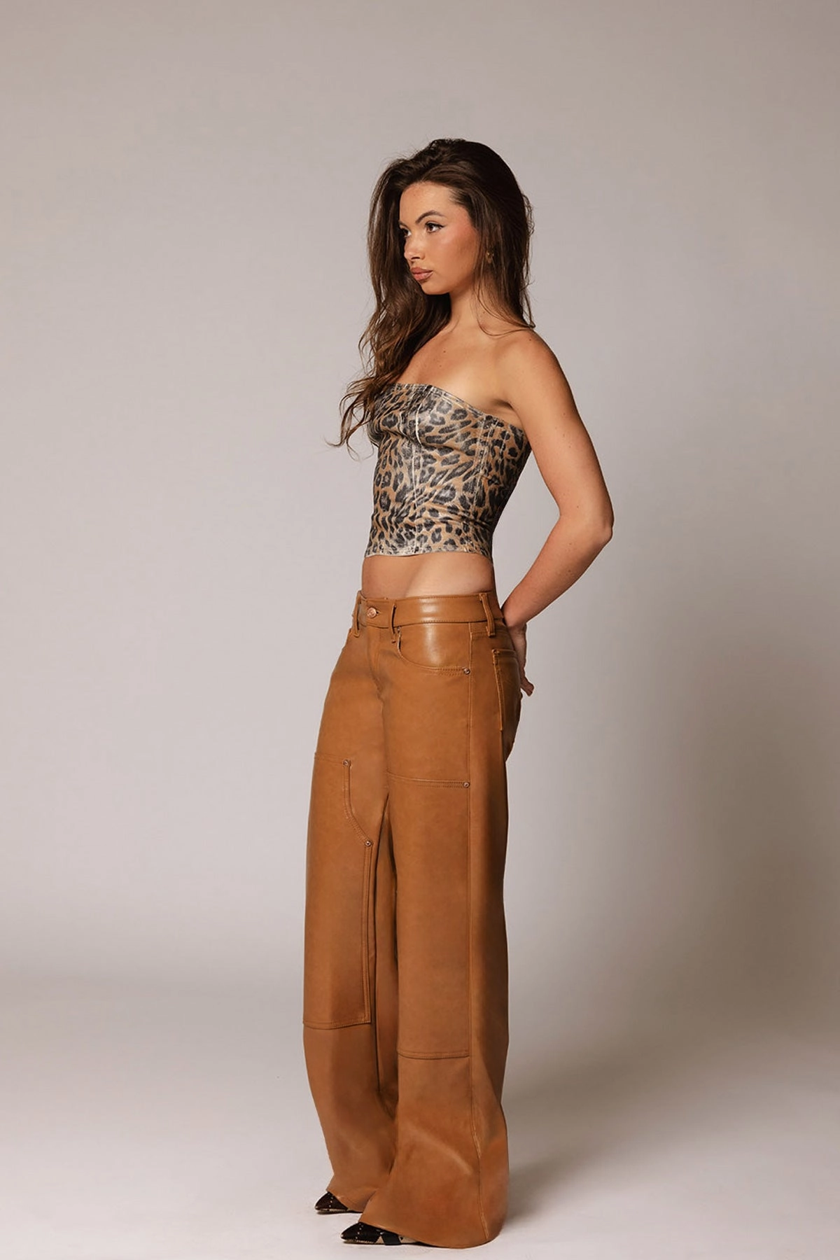 TLC Austin / Saddle Brown Barrel Waist Minimal Fit