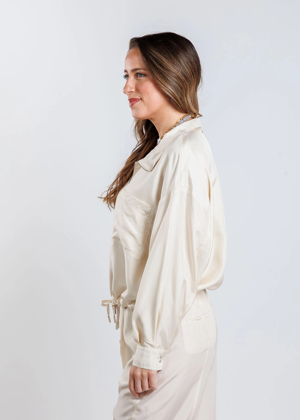 Bonded Hemline Preside Jacket - Wool White