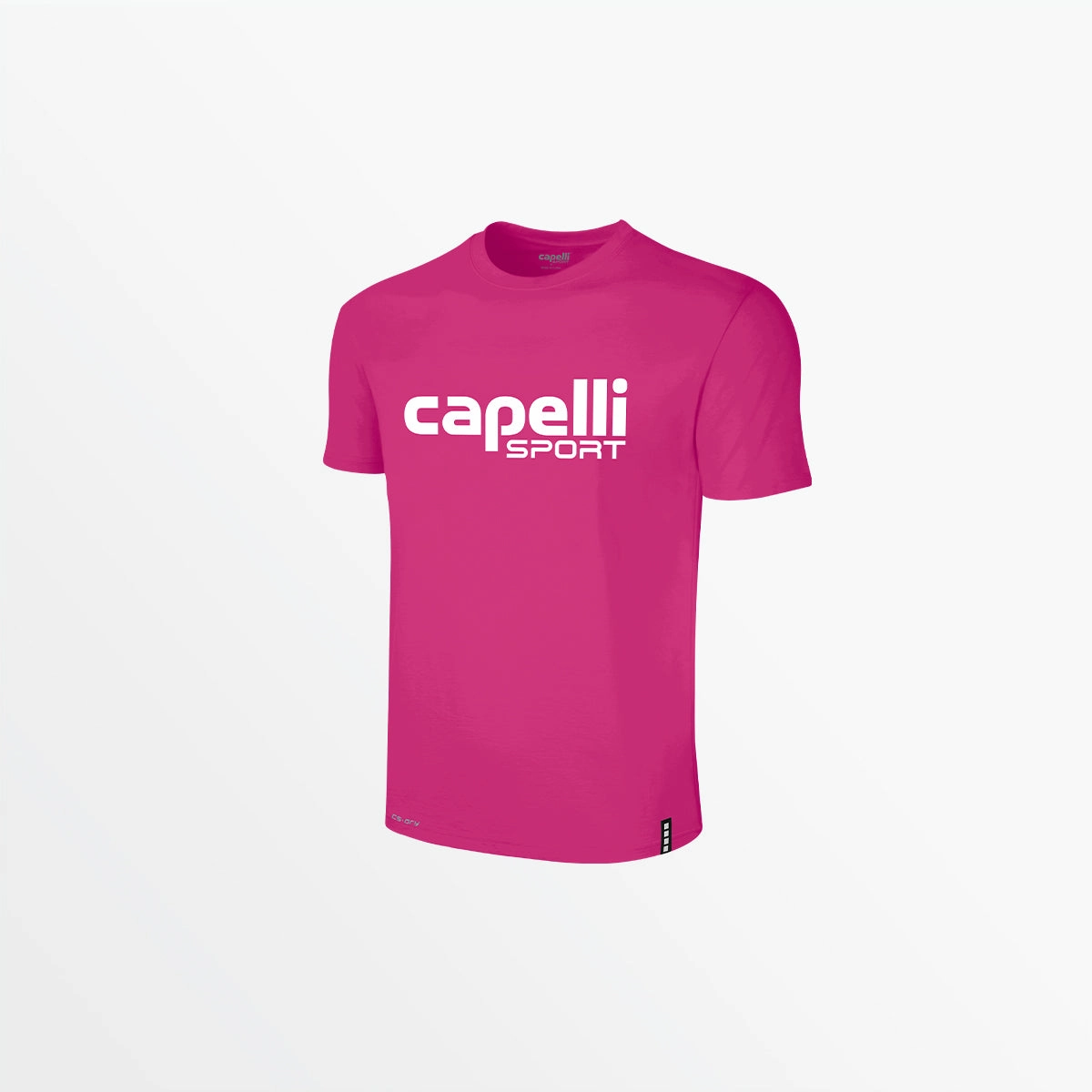 EcoFriendly Material Breathable Mesh Back ADULT LOGO CREW NECK POLY TEE