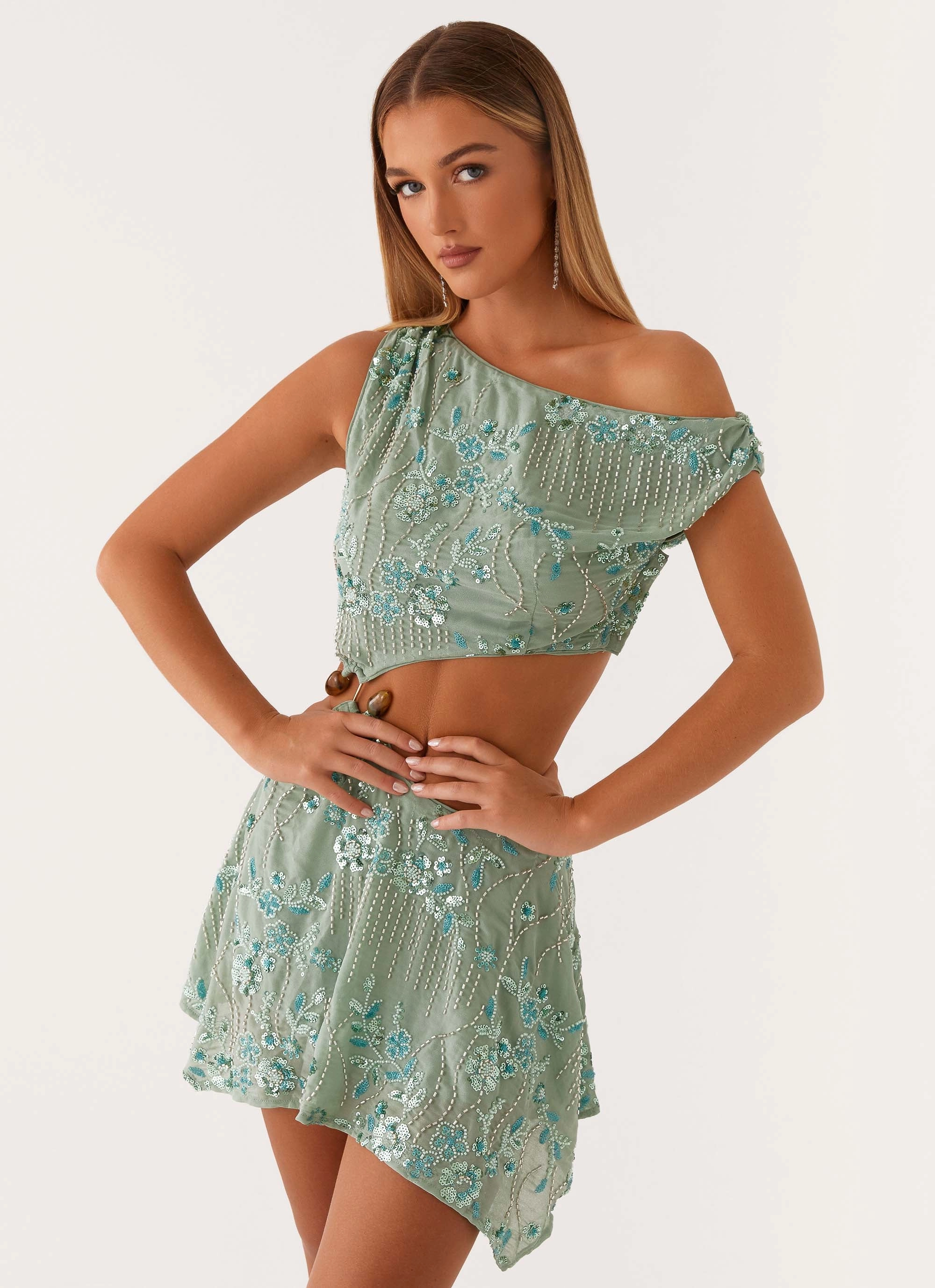 Aletta Sequin Mini Dress - Mint Street Casual Calm Fit