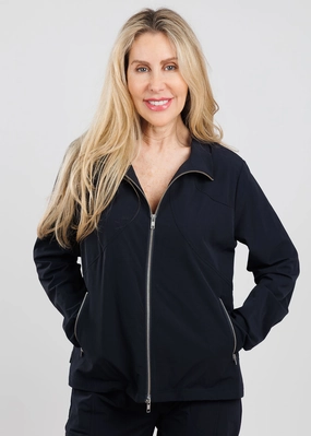 Alex Jacket - Navy EcoFriendly Water Repellency Oversized Silhouette