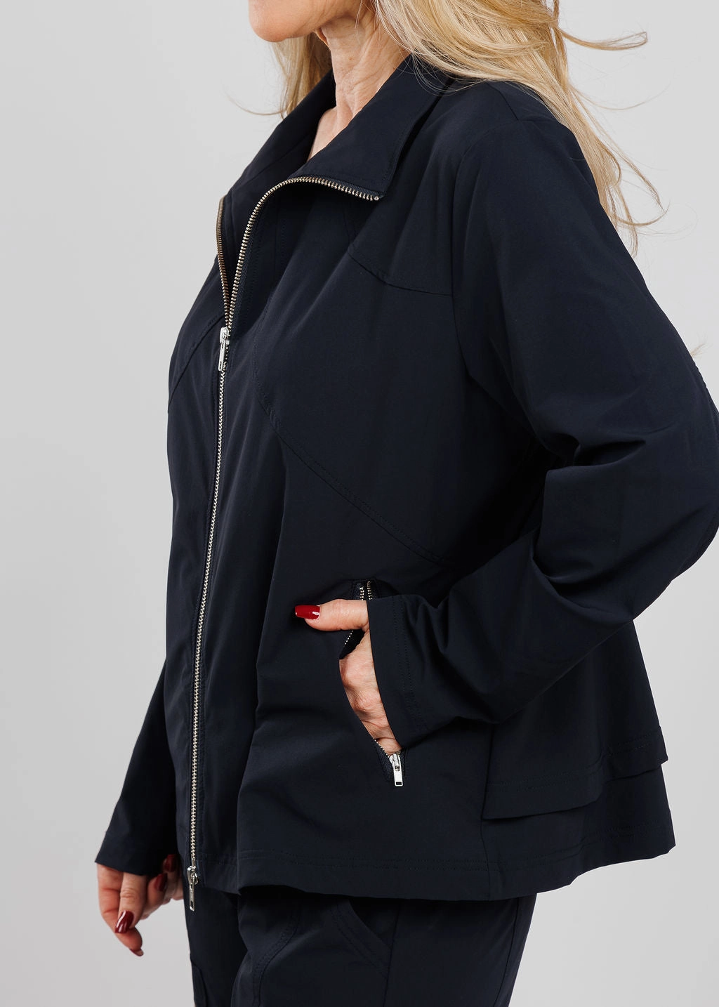 Hidden Storage Compartments Alex Jacket - Navy
