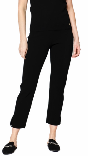 Timeless Comfort Wear Alice Milano-Knit Slim Leg Pants - Black