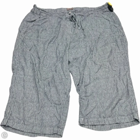 Pants Linen By Per Se In Striped Pattern, Size: 3x Recycled Polyester Blend High Waist Stretch