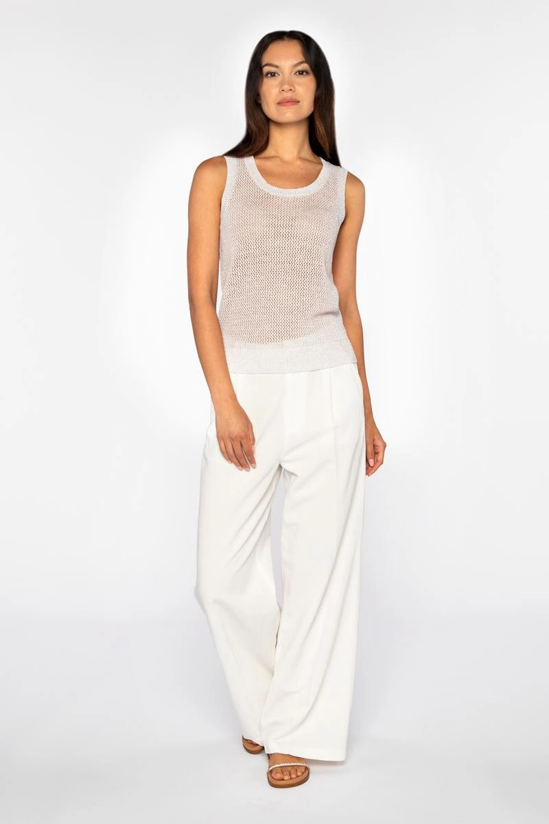 Quick-Dry Statement Maker Lurex Mesh Tank
