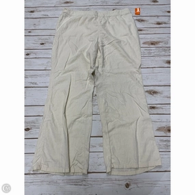 Pants Linen By Cme In Cream, Size: 1x Soft Waistband Practical Style
