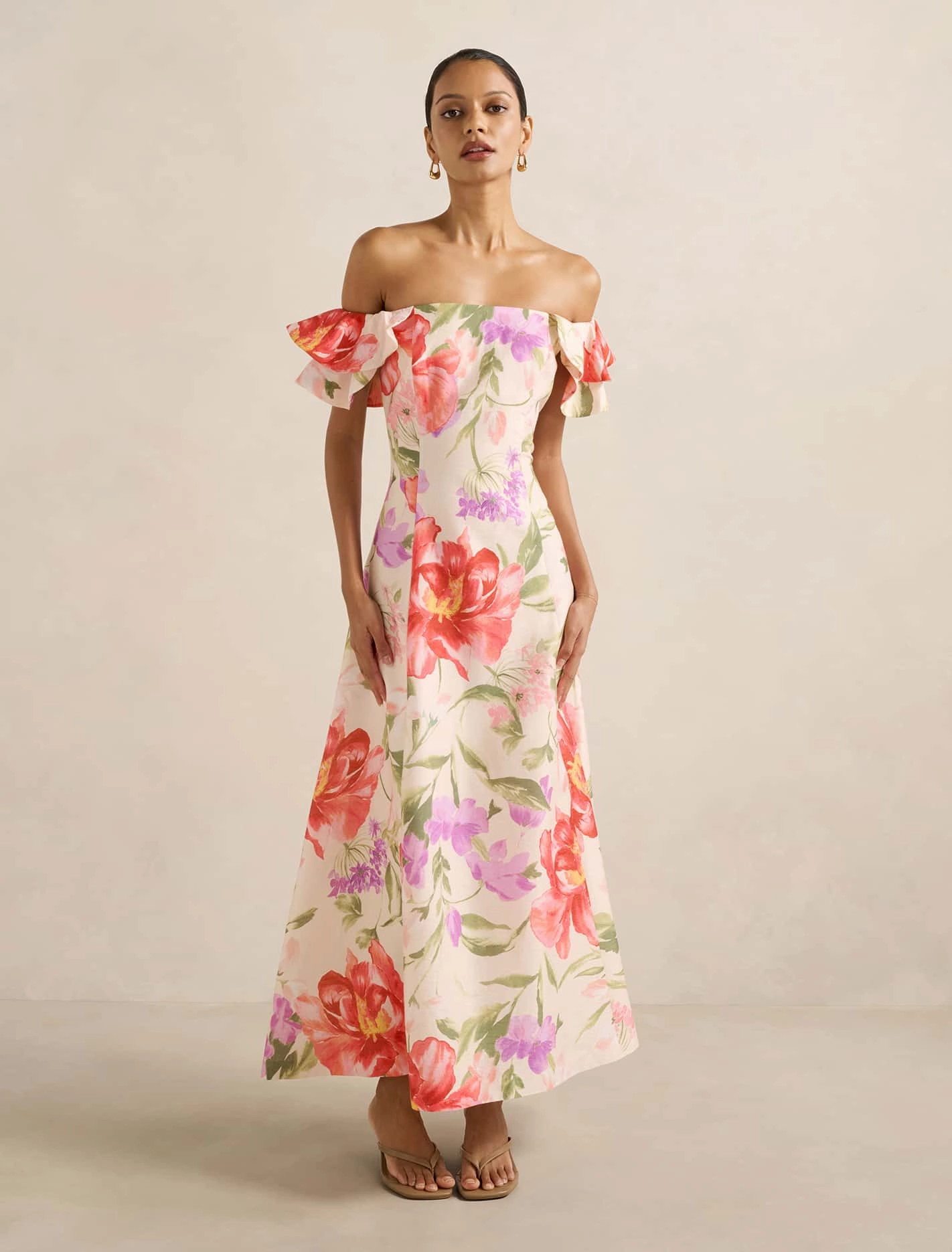 Fashionable Cut Alora Petite Ruffle Maxi Dress