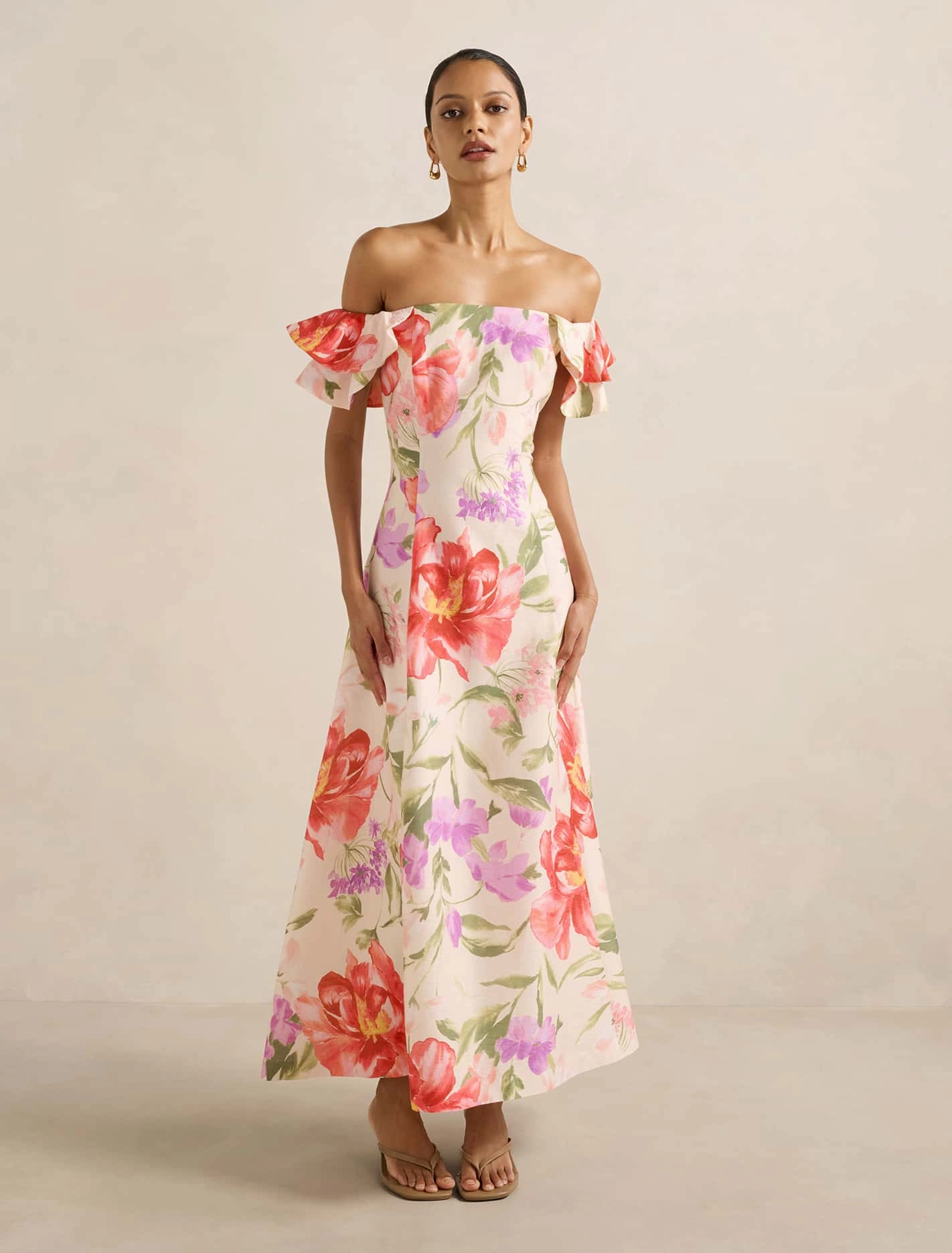 Minimal Mood Alora Petite Ruffle Maxi Dress