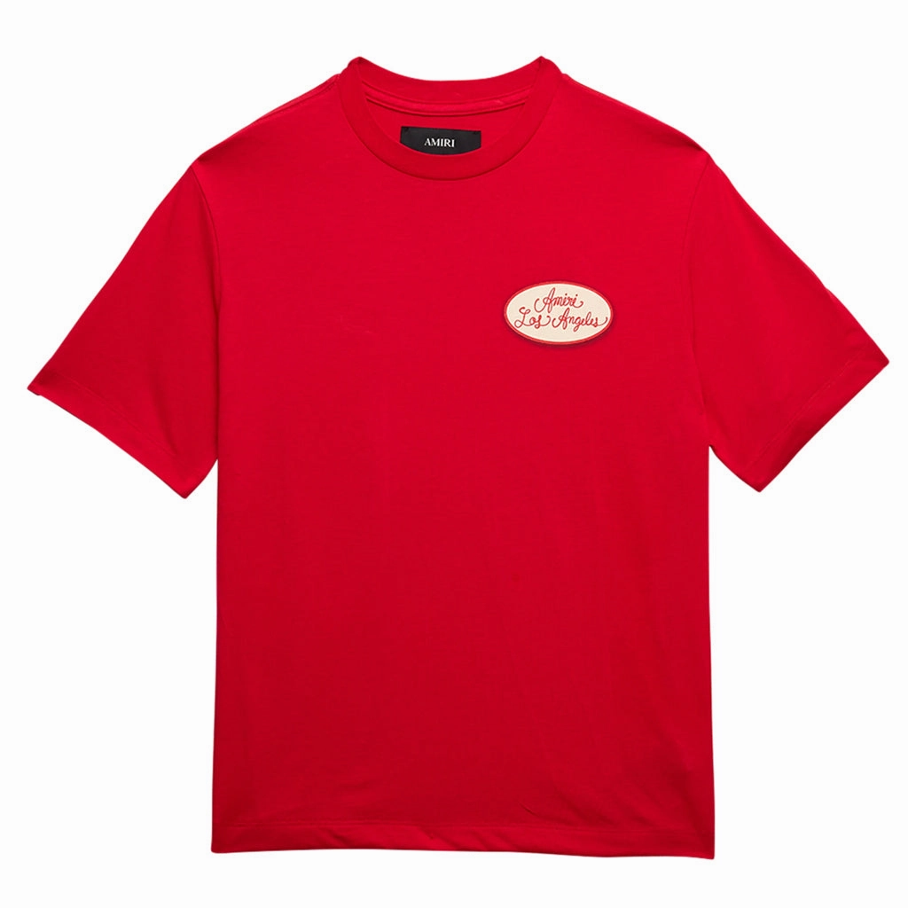 Amiri Kids Station Patch Cotton T-shirt Daily Casual Pocket Design