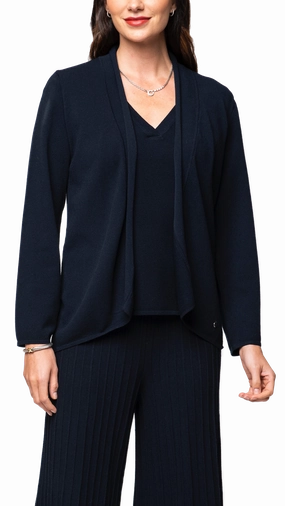 Amy Shawl Collar Cardigan - Dark Navy Effortless Style