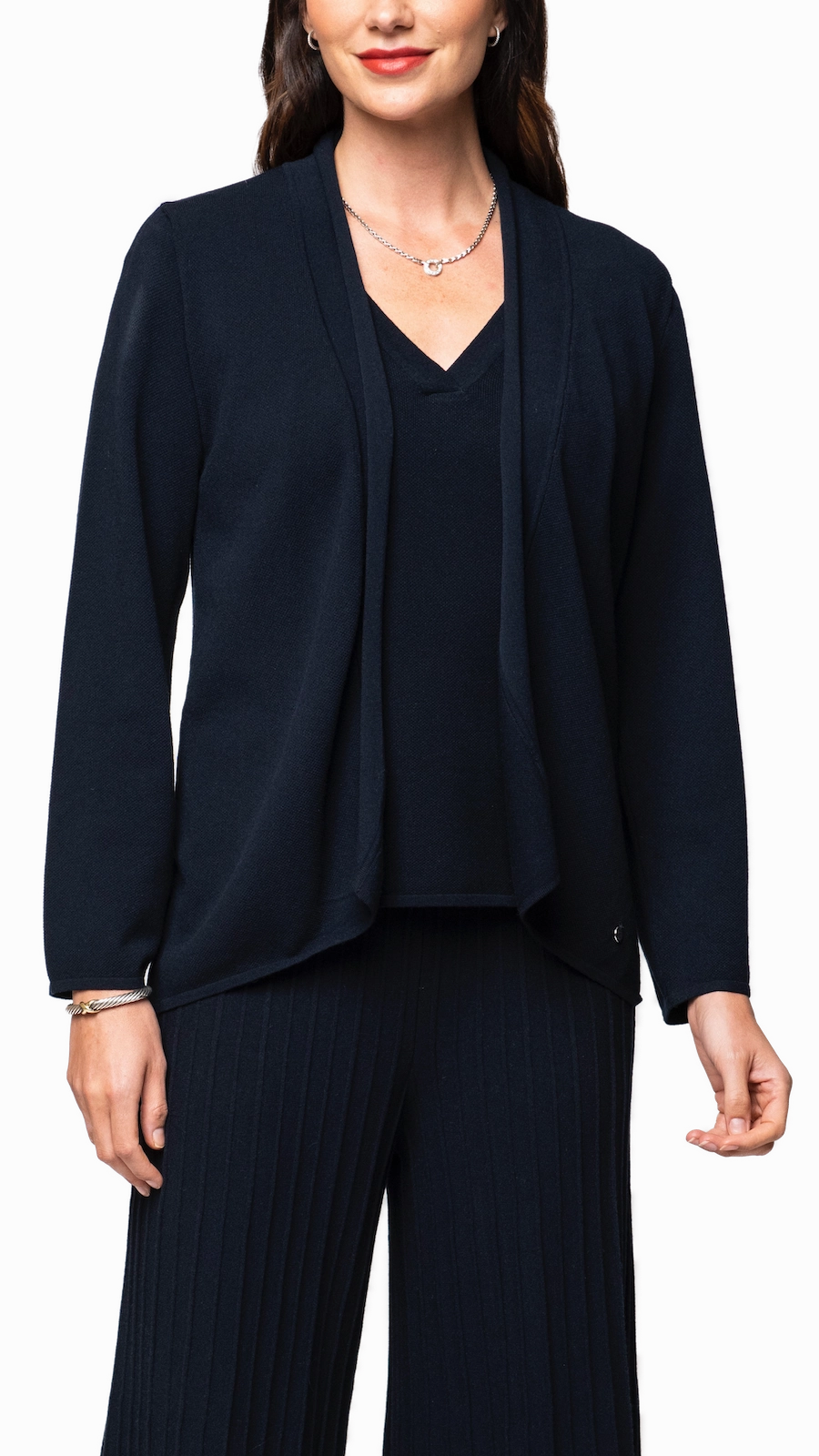 Amy Shawl Collar Cardigan - Dark Navy Effortless Style