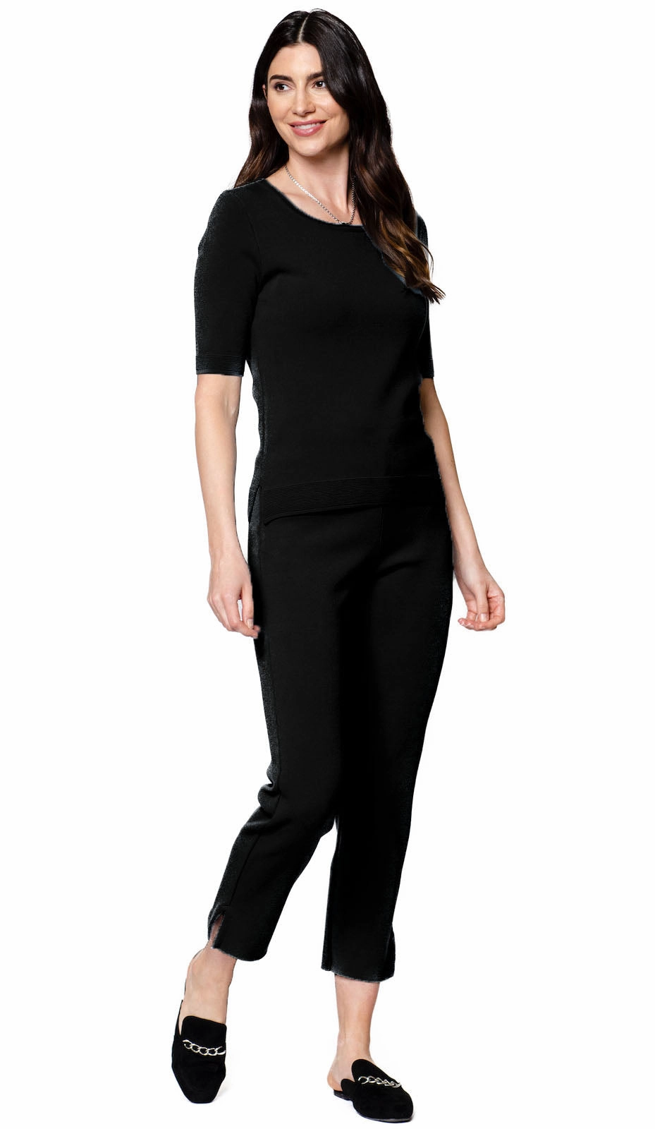 Angie Short Sleeved Top - Black Active Wear
