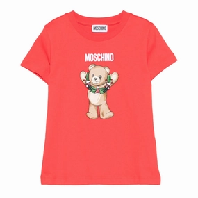 Moschino Kids Teddy Logo T-shirt Animal Print Soft Layer