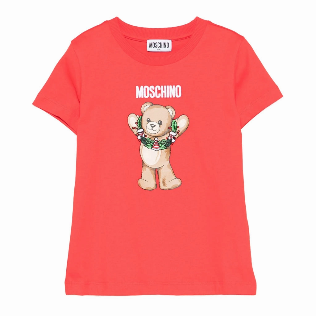 Moschino Kids Teddy Logo T-shirt Animal Print Soft Layer