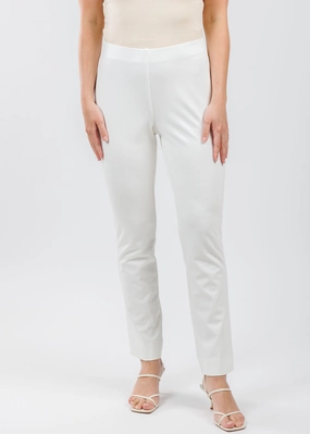 Annie 29" Paramount Knit Pants - Oyster FunctionalZipper Versatile staple
