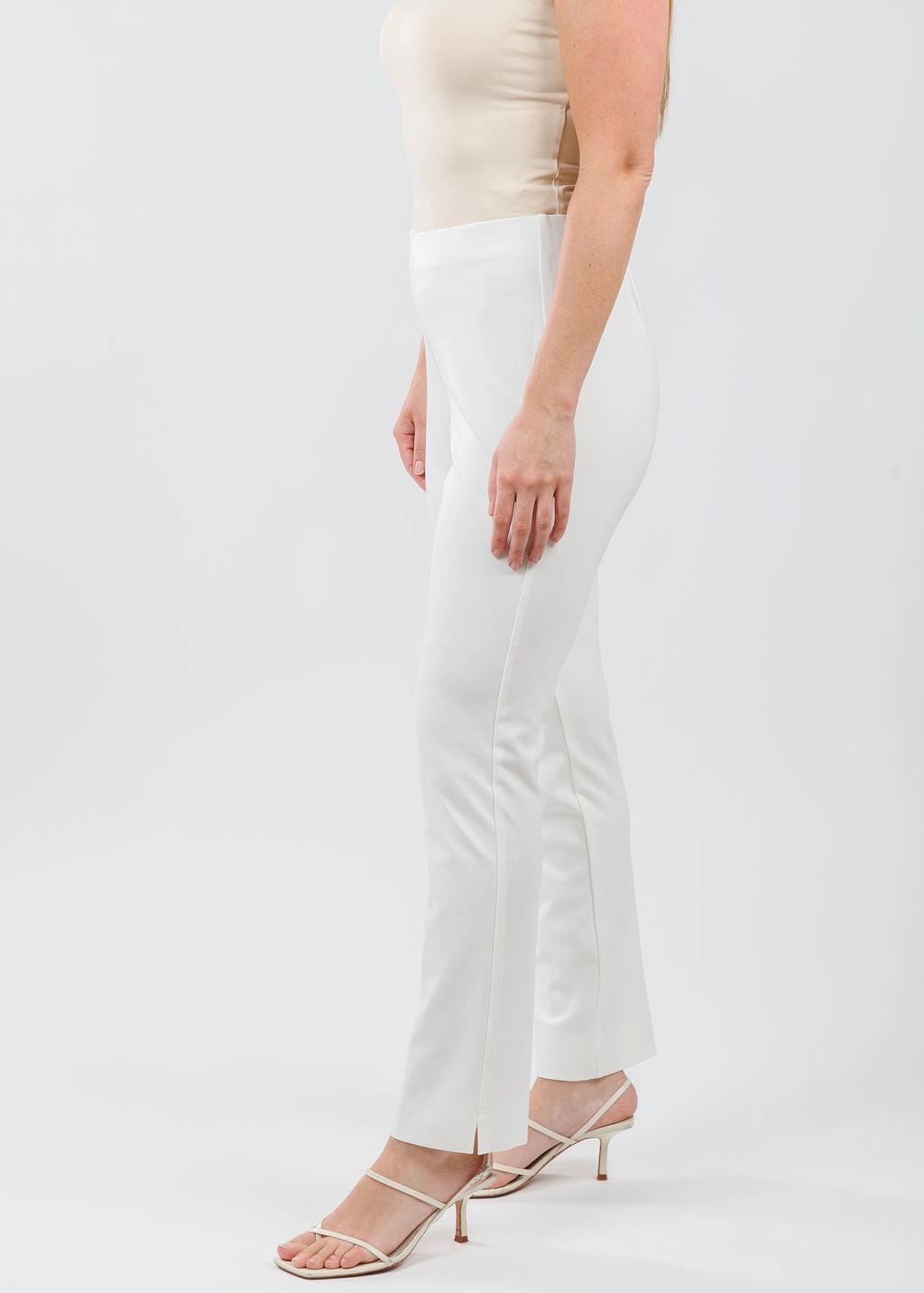 Annie 29" Paramount Knit Pants - Oyster ThermalInsulation Cozy Stretch Fit