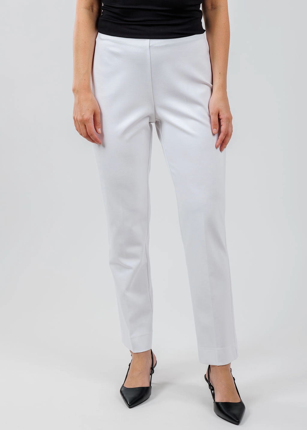 Essential Wear Annie 29" Paramount Knit Pants - White