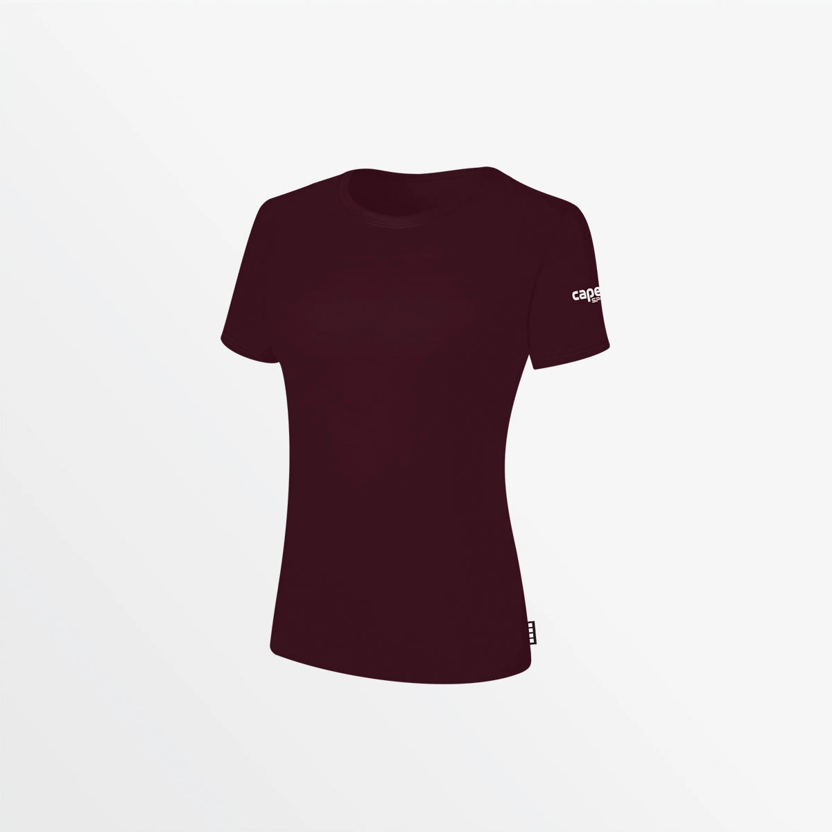 WOMEN'S BASICS TEE WITH SLEEVE LOGO Seamless Design Convertible Collar