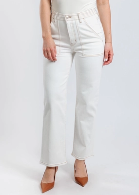 The Trapunto Straight Denim Trouser - Au Natural Clean Work Friendly