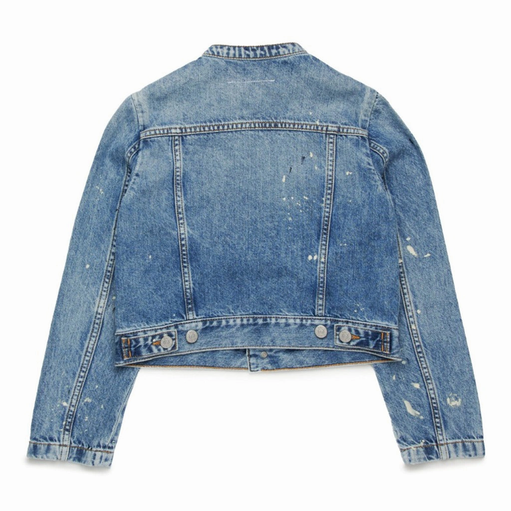 Essential Casual Look Shock Absorbent Padding MM6 Kids Denim Jacket