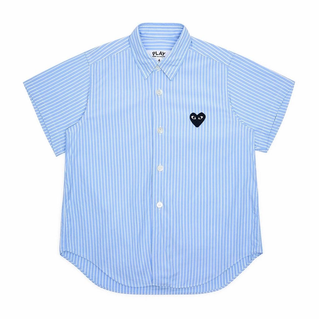 Comme Des Gar?ons Play Kids Striped Popline Shirt ZonalVentilation Simple Shirt