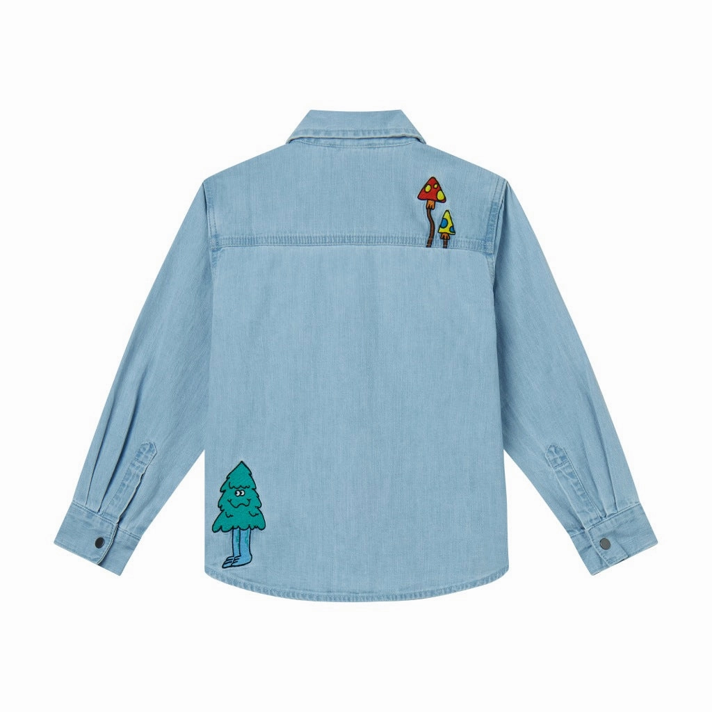 SeamlessSidePanels Stella McCartney Kids Woodland Friends Light Denim Shirt