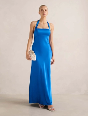 Light Outfit April Open Back Satin Maxi Dress