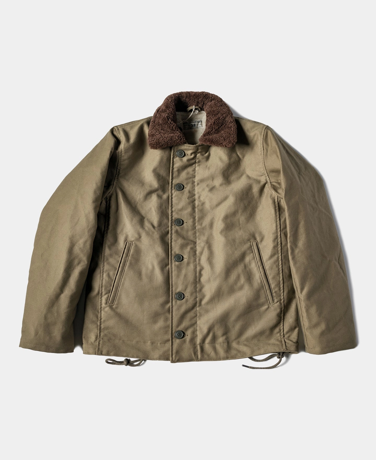 Seamless Bonding Nylon Cover WWII Early Model Submarine N-1 Woolen Deck Jacket