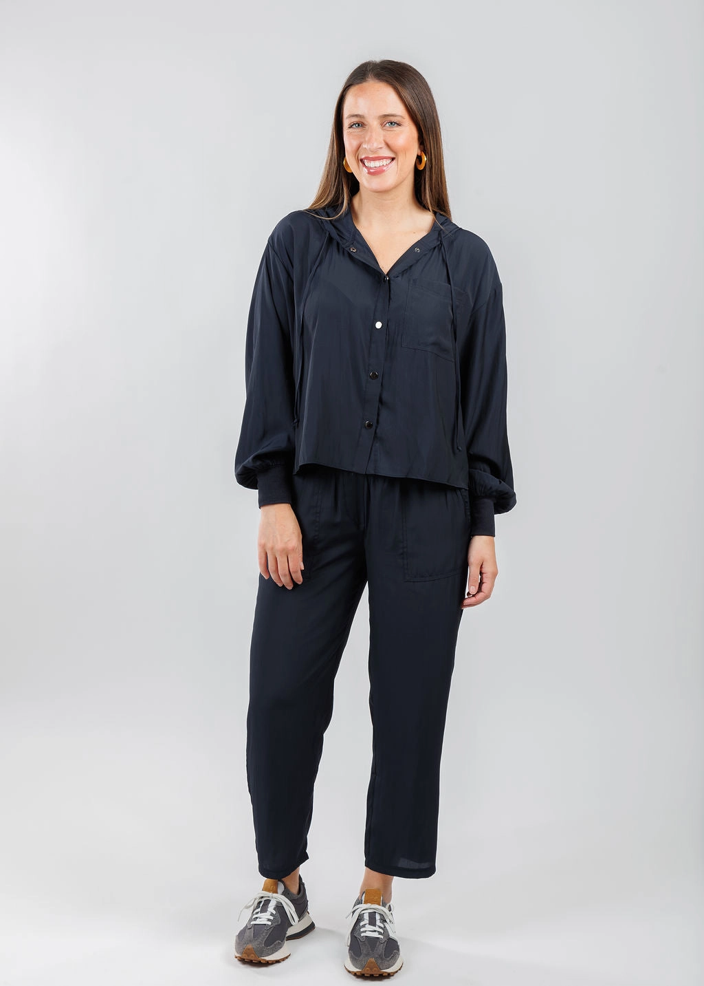 Astrid Hoodie Jacket With Pocket - Nightwatch Neutral Street Style