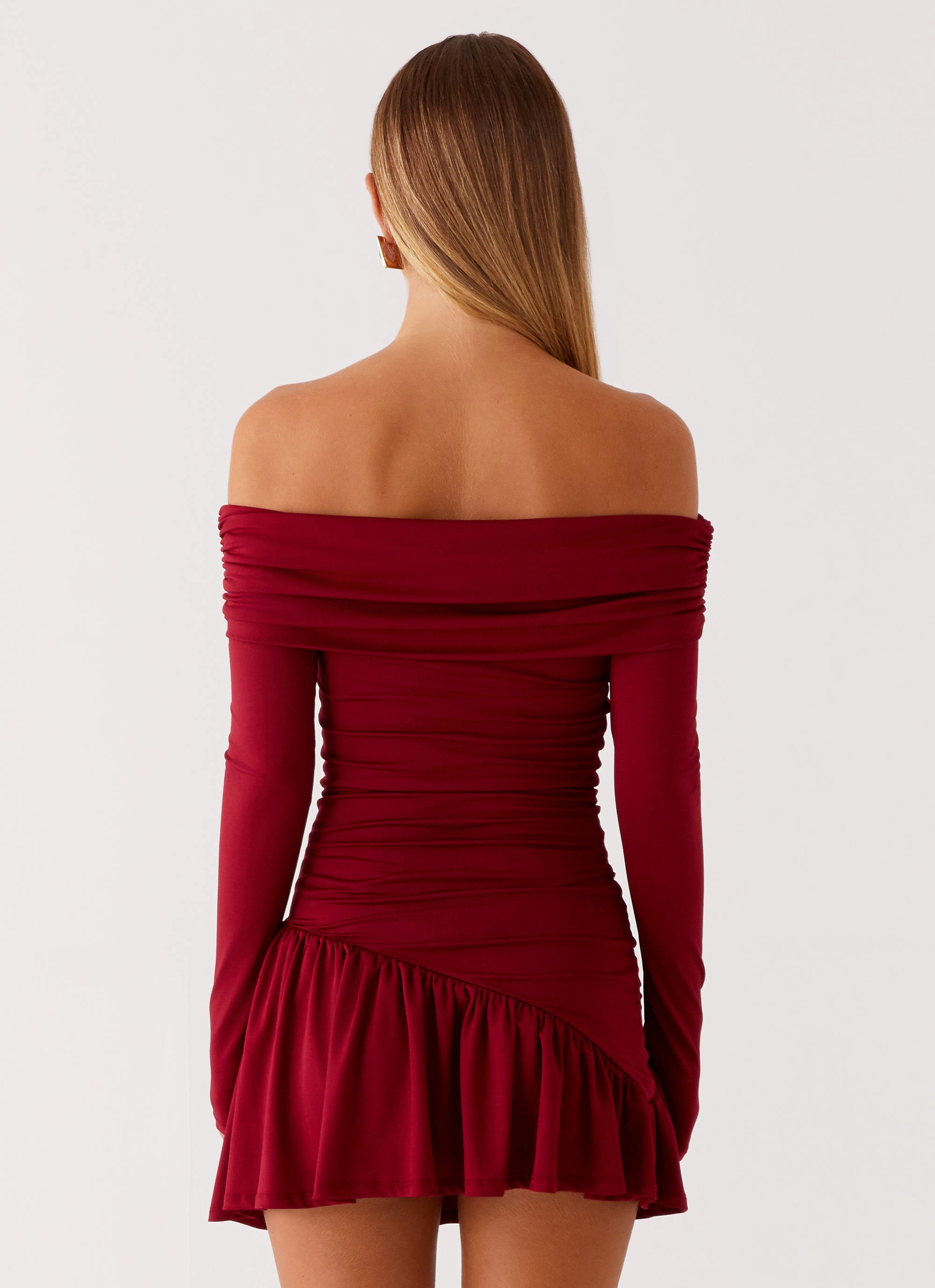 Fashionable Wear Flow Ready Grazia Mini Dress - Red