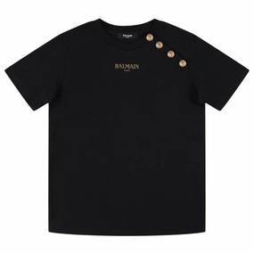 Fun and Playful No Shrink Technology Balmain Kids Logo T-shirt