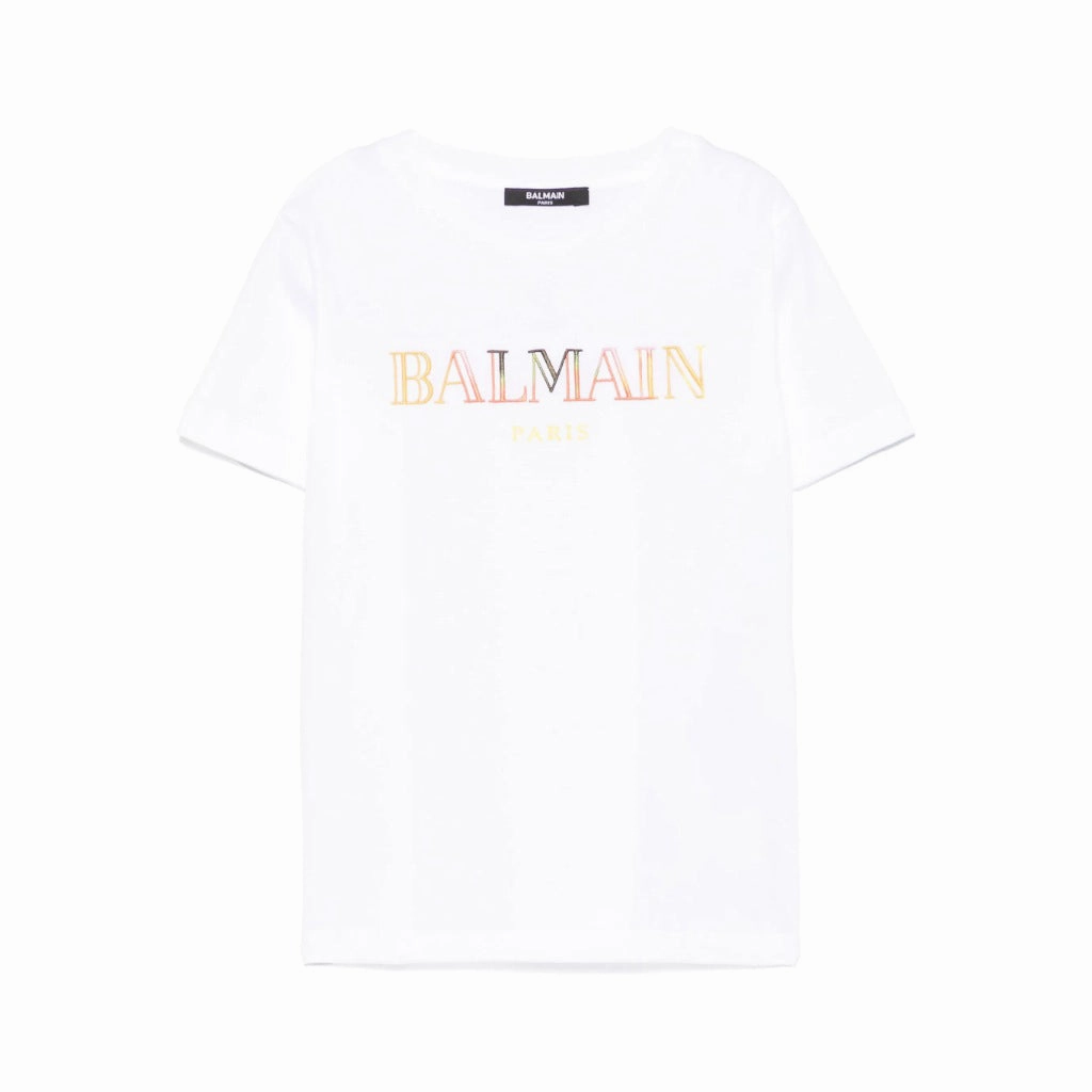 Casual Style Quick Dry Comfort Balmain Kids Logo T-shirt