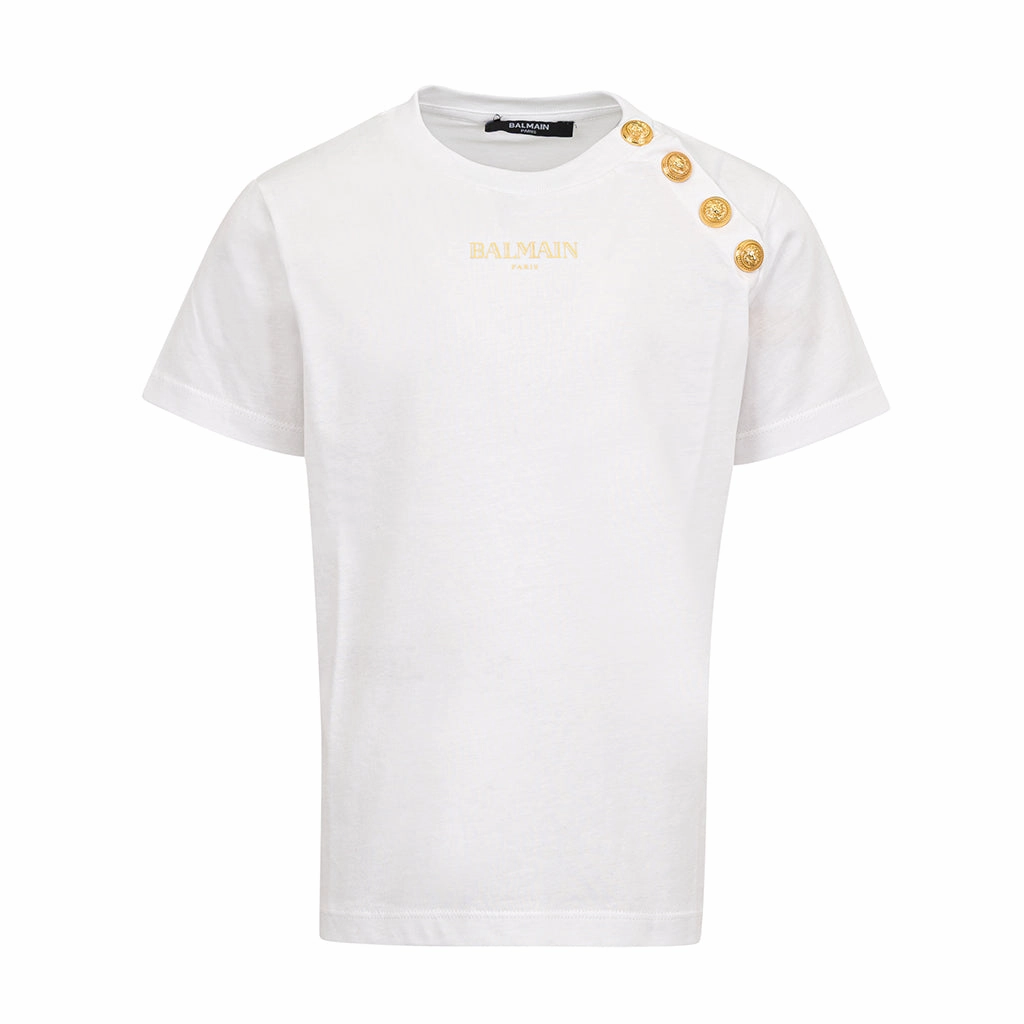 Balmain Kids Logo T-shirt UltraSoftBrushedInterior MinimalistDesign