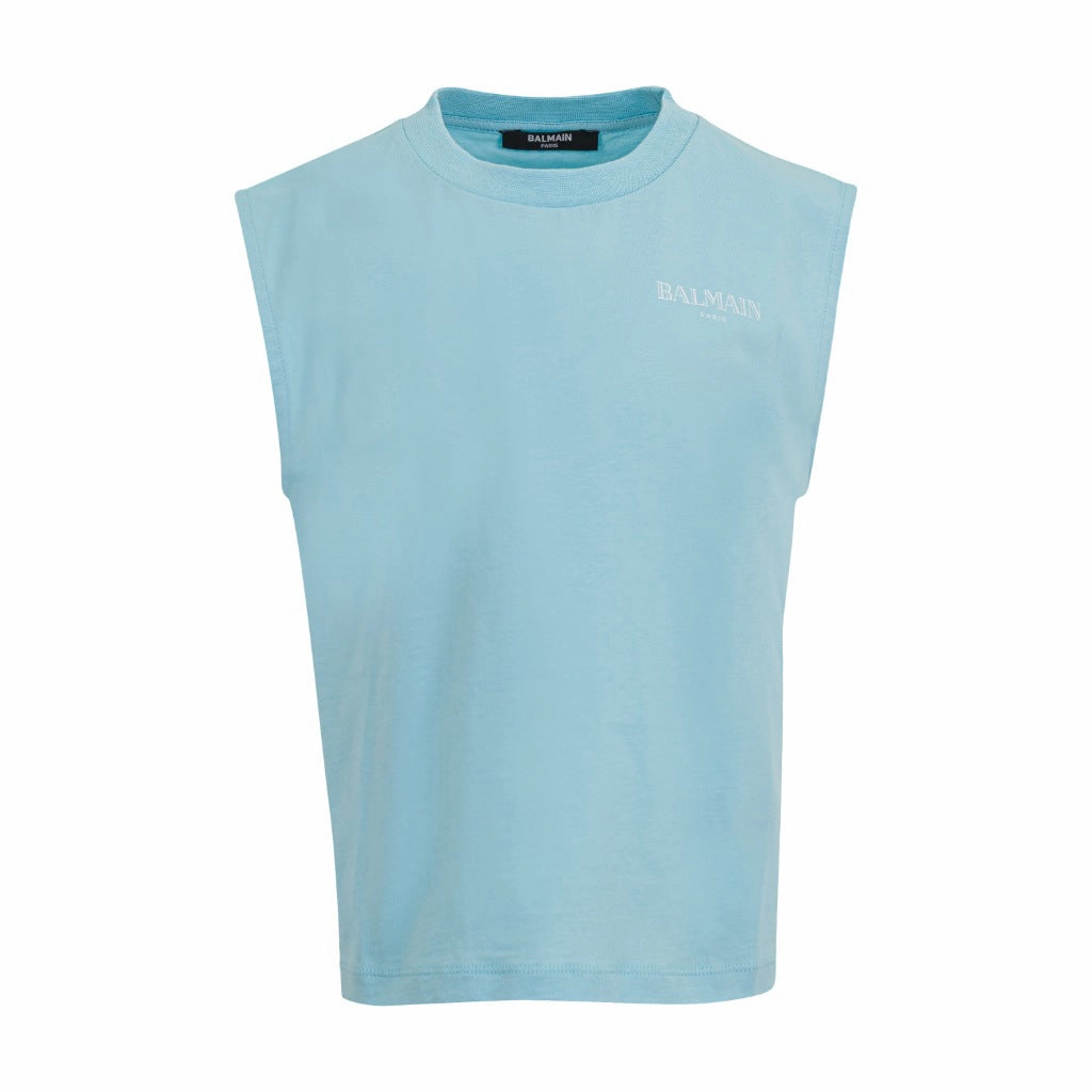 Balmain Kids Logo Tank Top Office Attire UltraFineMesh