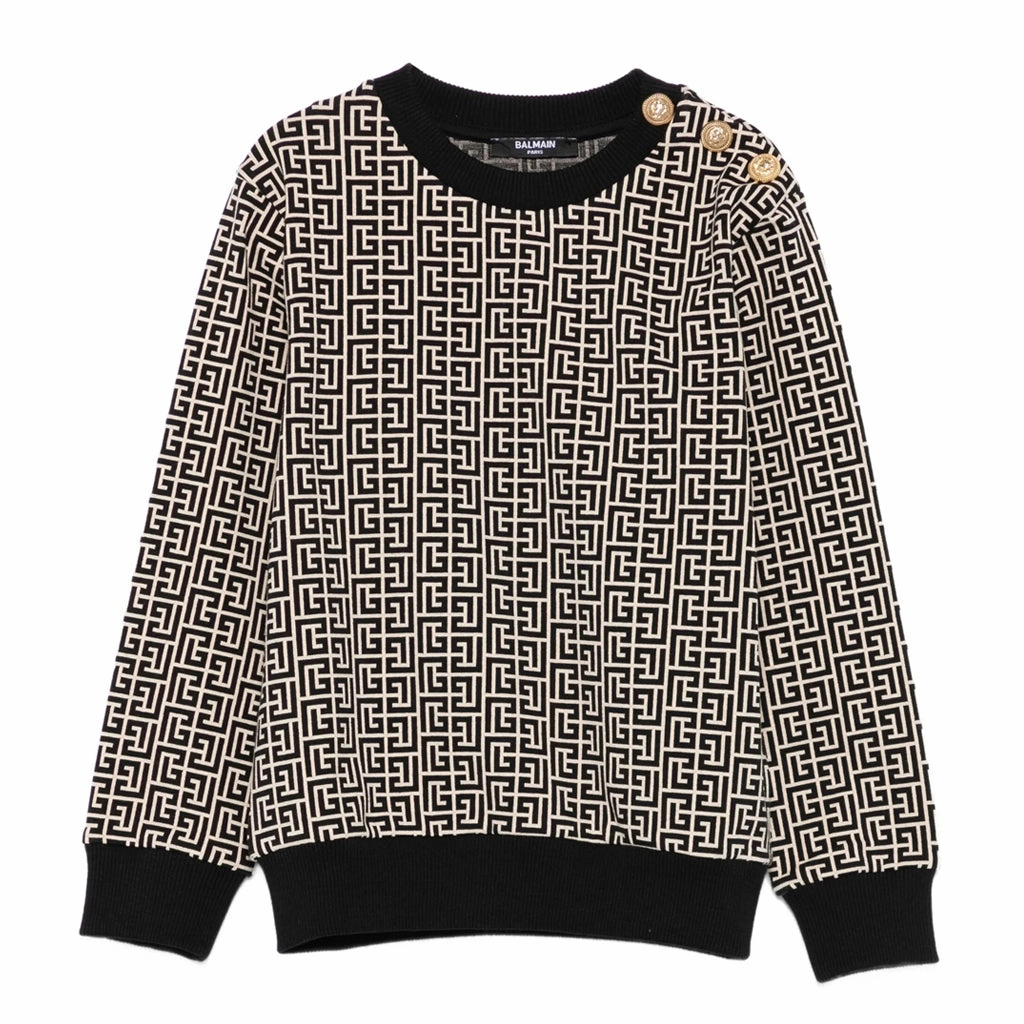 Balmain Kids Sweatshirt Hidden Button Placket