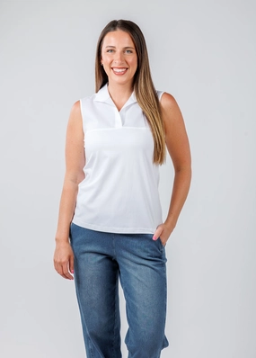 No Slip Shoulder Grip Emma Foundation Layer - White