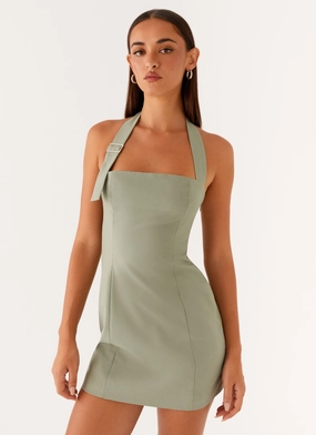 All-Purpose Comfort Rose Flush Bianca Halter Dress - Sage