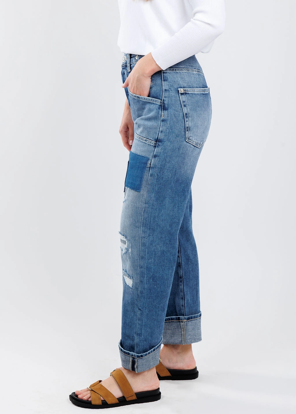 Baggy Straight Jeans Light Shape Cozy Casual