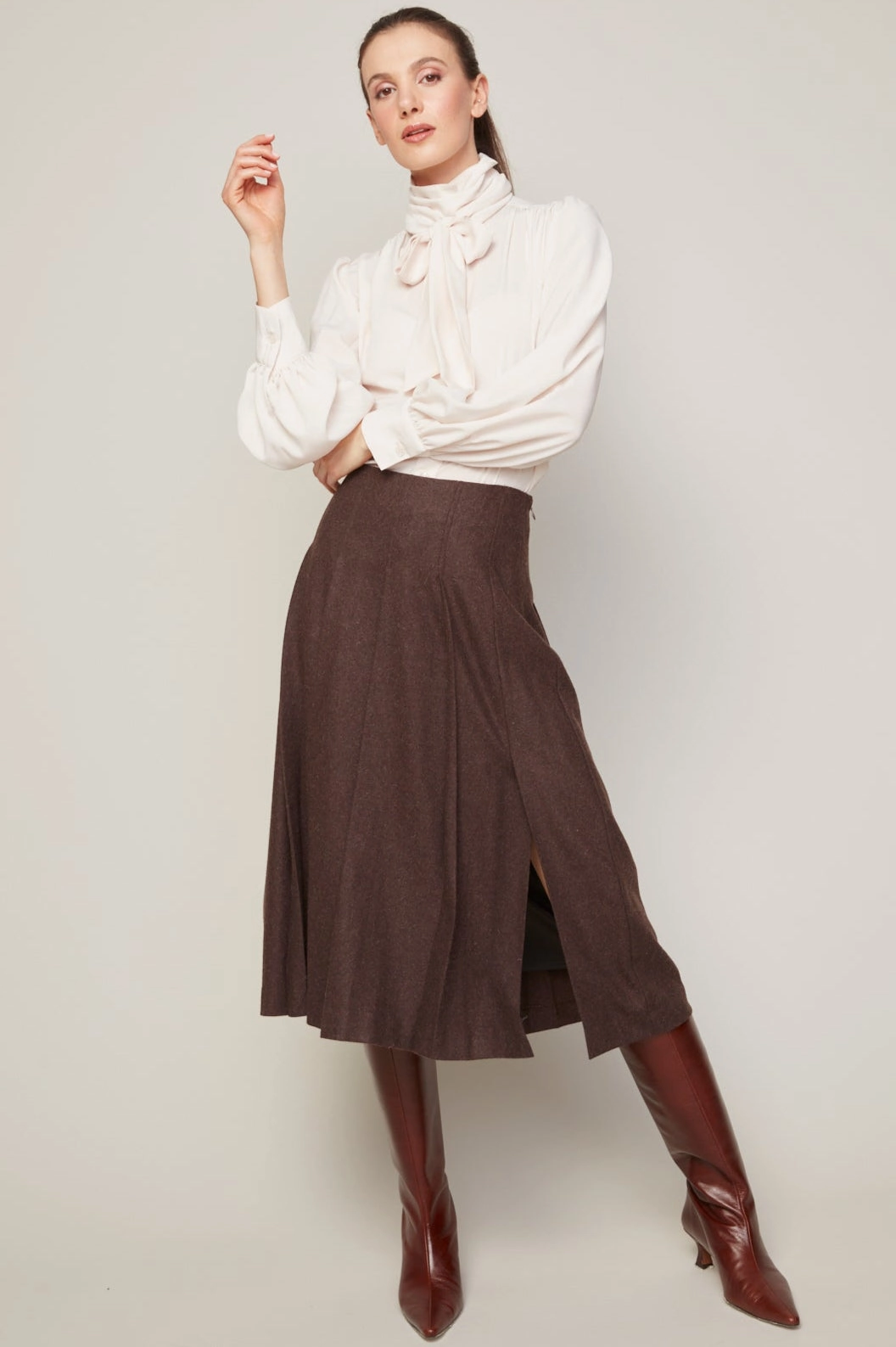 Bliss Semi Transparent Chiffon Blouse With Removable Lavalli??re - Champagne Rose Rugged Style Timeless Wardrobe