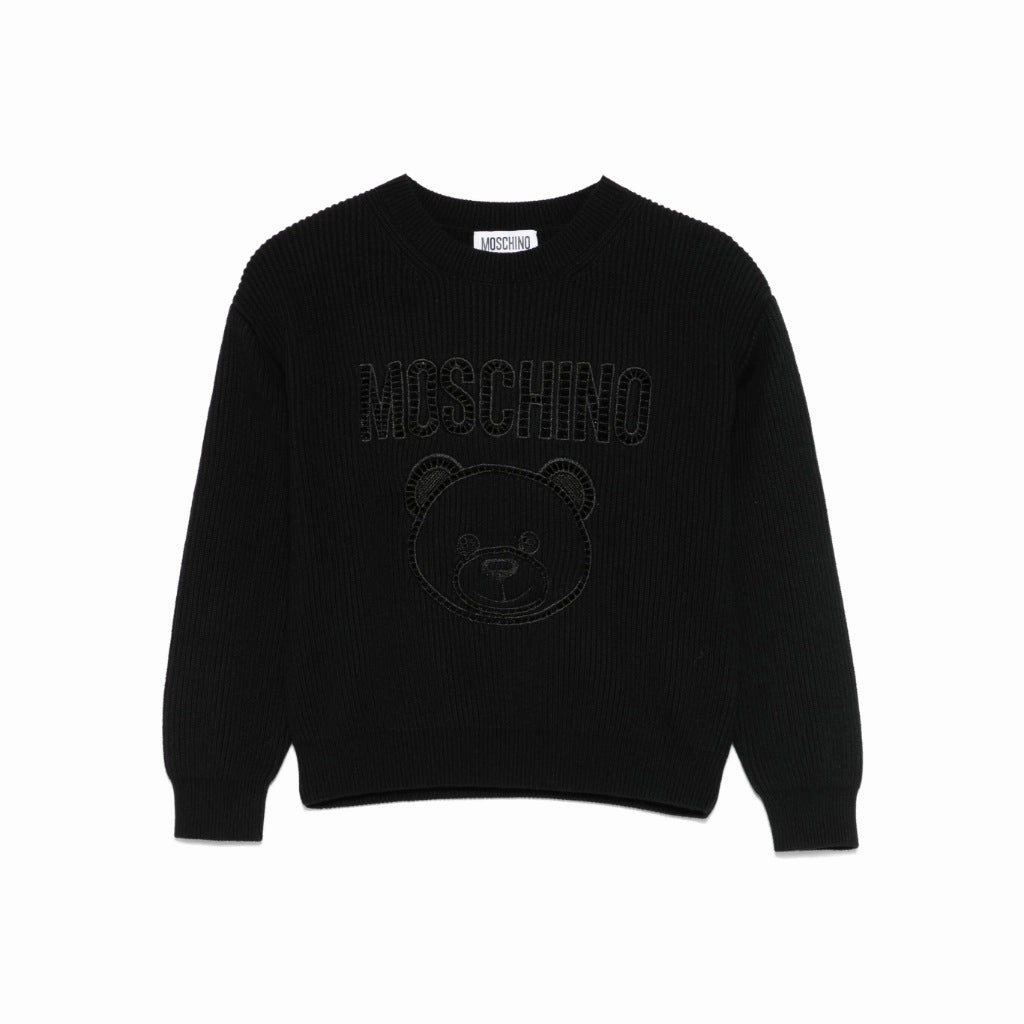 Moschino Kids Teddy Logo Sweater Crisp Clean Fit