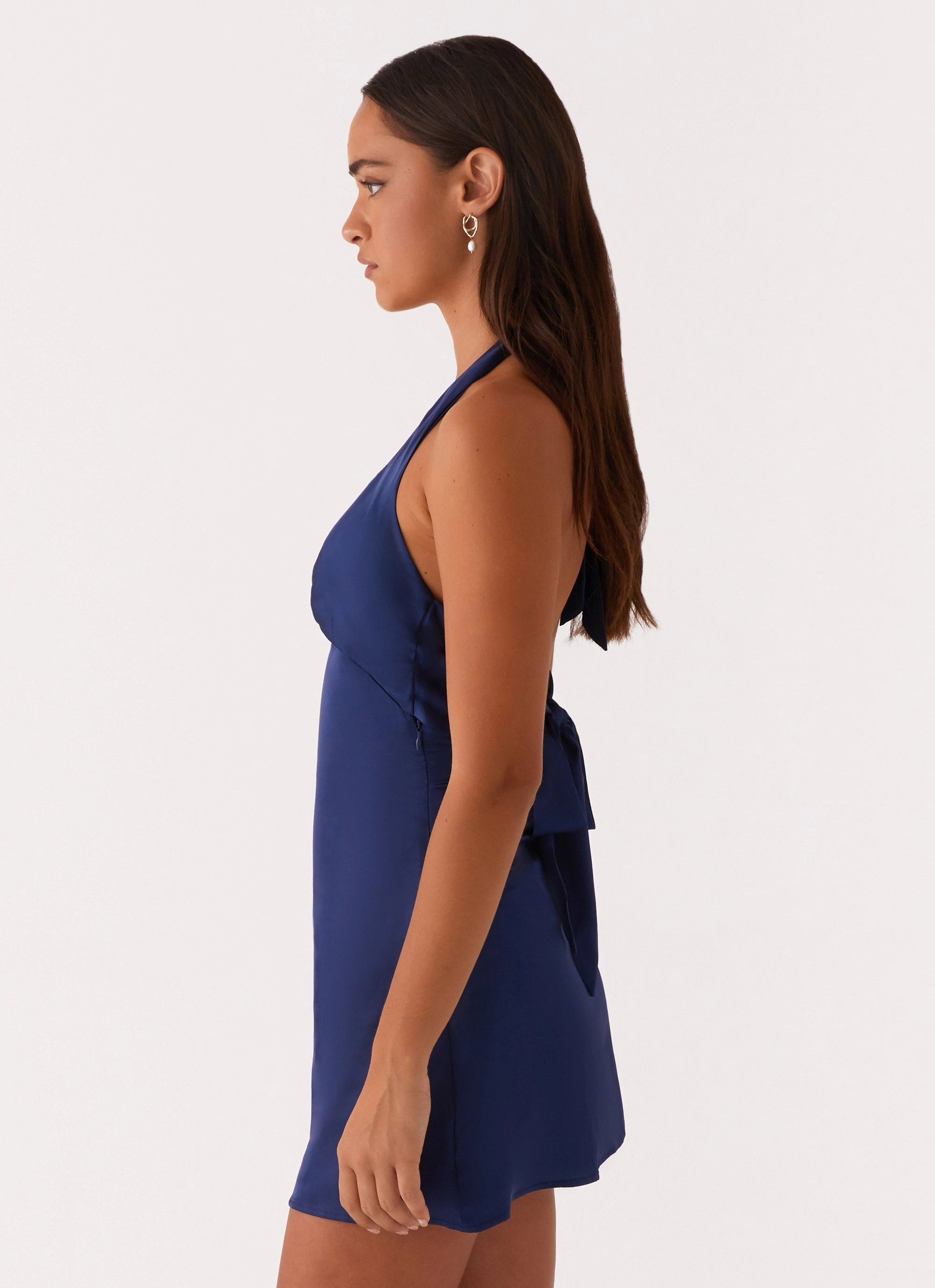 Heavy Hearted Mini Dress - Navy Stain-Resistant
