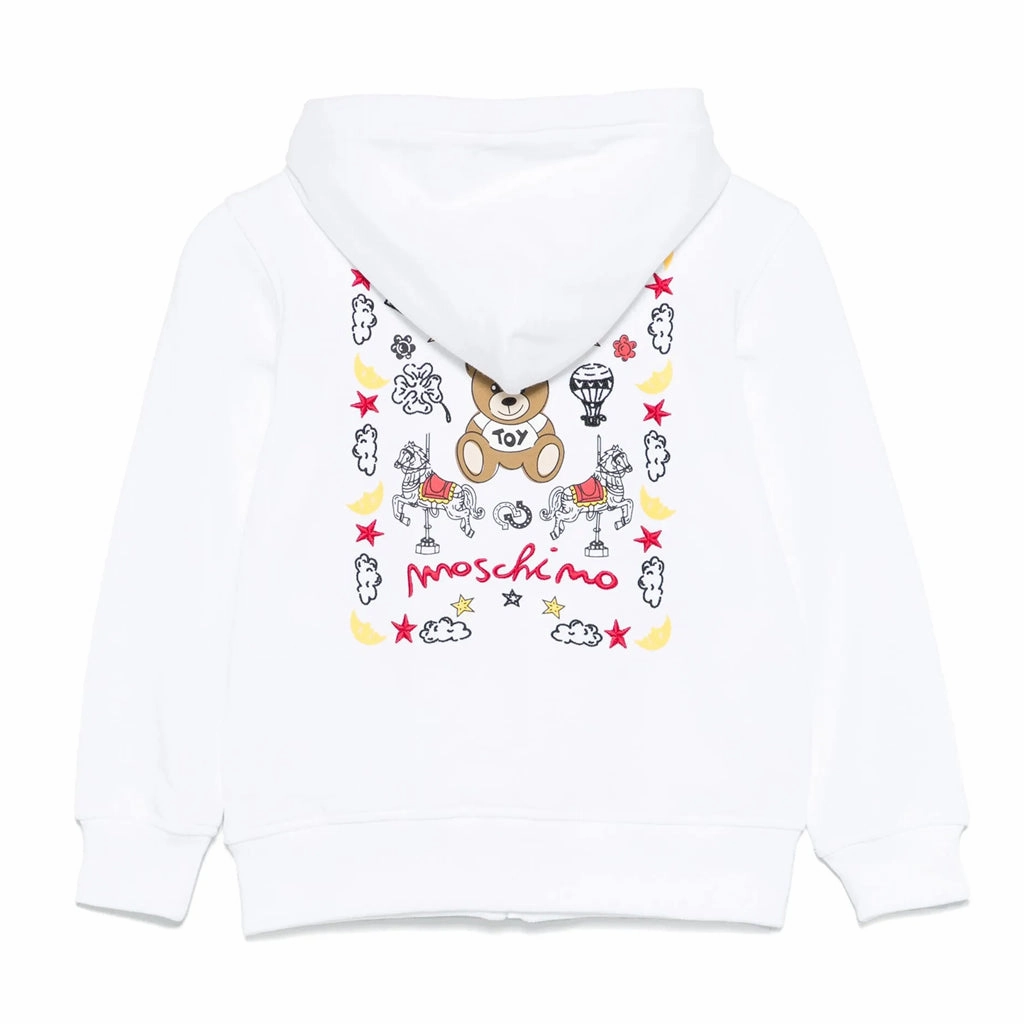Moschino Kids Teddy Graphic Hooded Sweatshirt Layered Insulation